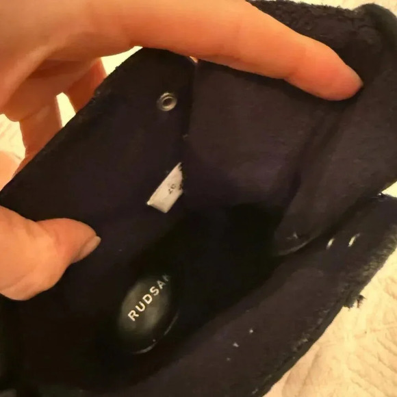 Black Leather Lace Up Booties, RUDSAK, Size 37 - Picture 7 of 7